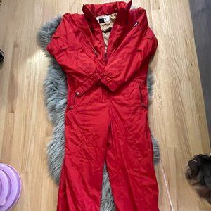 EUC Obermeyer Ladies Vintage One Piece‎ Snowsuit, Size 8P. Red